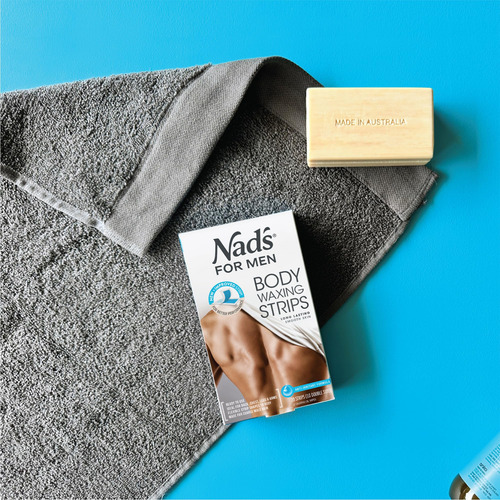 Kit De Depilação Corporal Wax Strips Nad's Para Homens Com 2