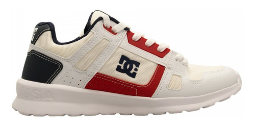 Zapatillas Dc Shoes Modelo Stag Lite Blanco Azul Rojo 