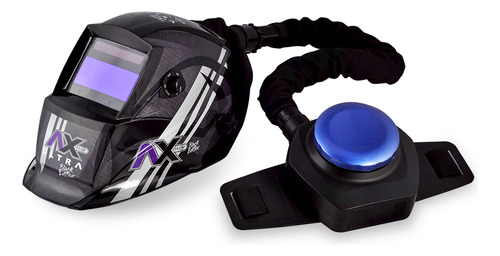 Careta Electrónica Con Filtro De Aire Axt-cef1070-cv Axtech Color Negro