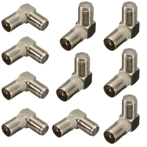 20pcs F Tipo Coaxial Coaxial Jack Hembra A Tv Macho Adaptado