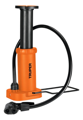 Bomba De Pedal Para Inflar 60 Psi Truper Color Naranja