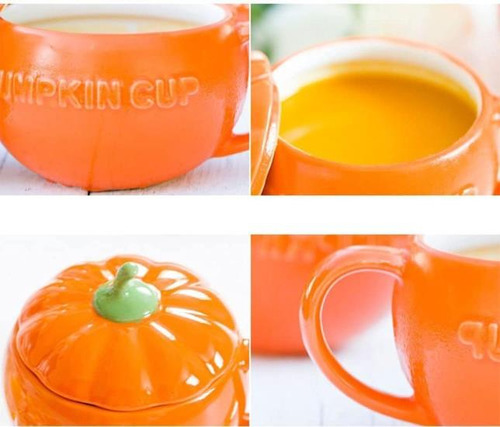 Eplze Ybk Tech Cute Pumpkin Cup, Taza De Café De Cerámica, +