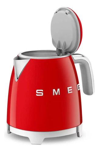 Tetera Electrica Mini Hervidor Smeg Estilo Retro Acero Inox Color Rojo