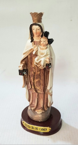 Virgen Nuestra Sra. Del Carmen Figura De 13,5 Cm. De Resina 