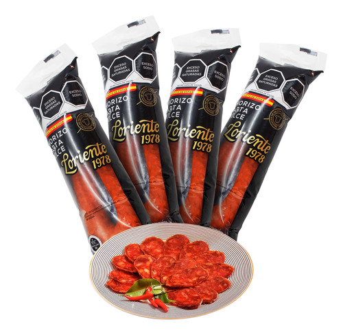 Chorizo Sarta Dulce 900g Producto Español Loriente 4 Piezas