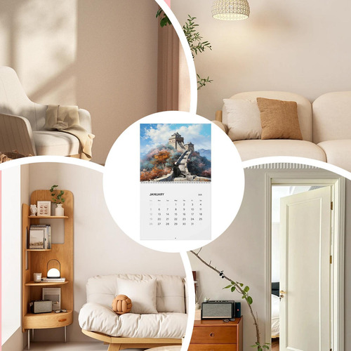Calendario 2025 Calendario De Pared Colgante Calendario Mens