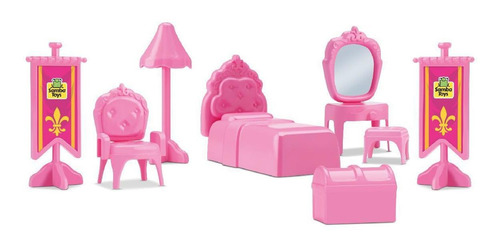 Judy Home Quarto Princesa Com Boneca Samba Toys