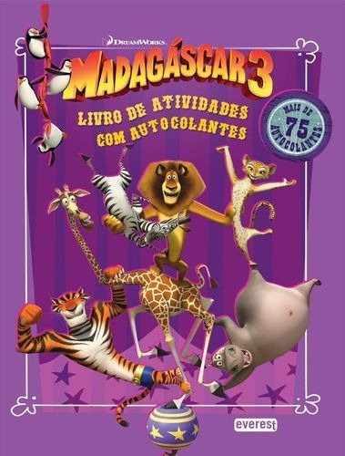 Libro Madagáscar 3: Livro De Atividades Com Autocolantes