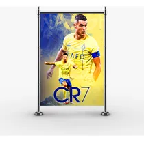 Comprar Painel Retangular Cristiano Ronaldo Al Nassr 1,5x2,2 Mt