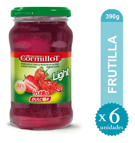 Pack Mermelada Frutilla Dr Cormillot 390g X6 Unid - Ma