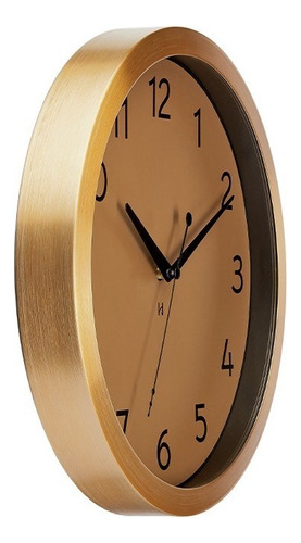 Relógio De Parede Herweg Alumínio Dourado 6735