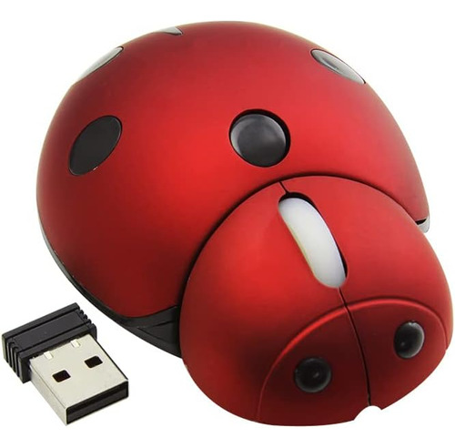 Ratón Inalámbrico Ladybug, Lindo Animal Inalámbrico Mini Dpi