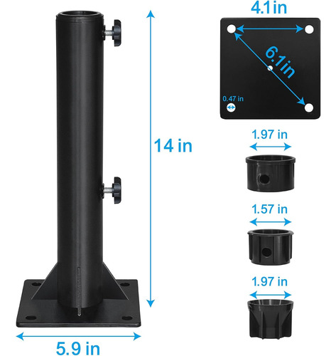 Soporte Para Sombrilla De Patio Con Base Resistente Para Pos