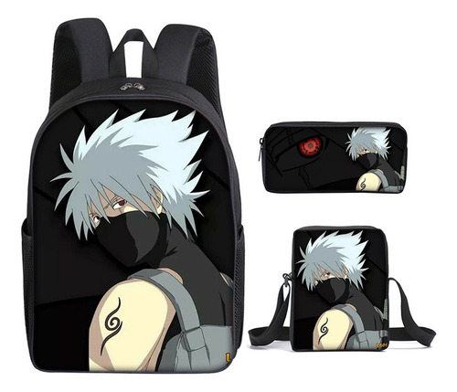 C Mochila Naruto Uzumaki Kakashi Uchiha Sasuke, 3
