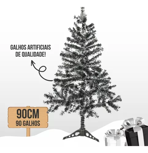 Árvore De Natal Grande Pinheiro 90Cm Verde 90 Galhos no Shoptime