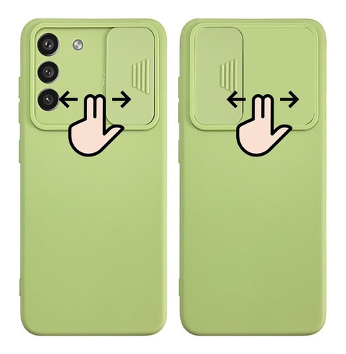 Imagen 2 de 7 de Funda Silicona Suave Slim Con Protector Camara Para S21 Fe