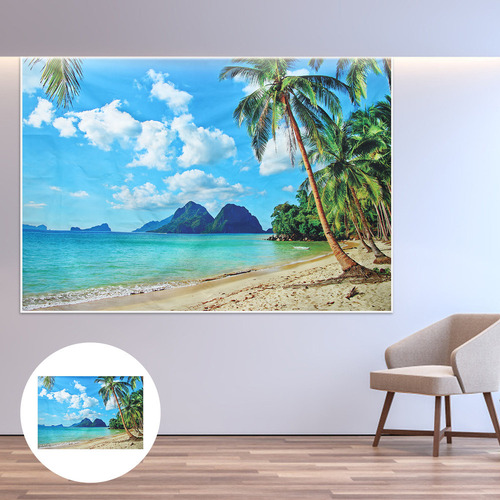 Fotografía Tropical De Verano Con Telón De Fondo De Playa