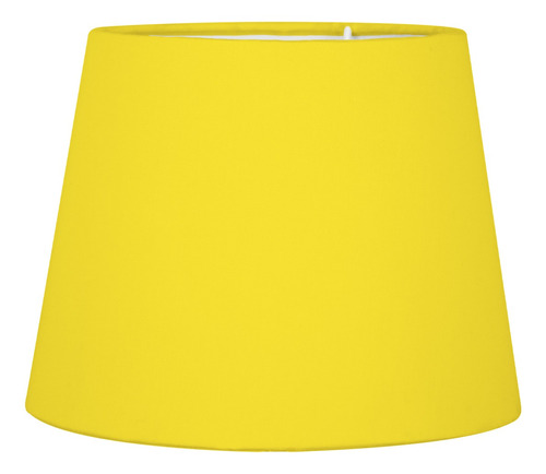 Cúpula De Abajur Tecido Amarelo 20x16cm