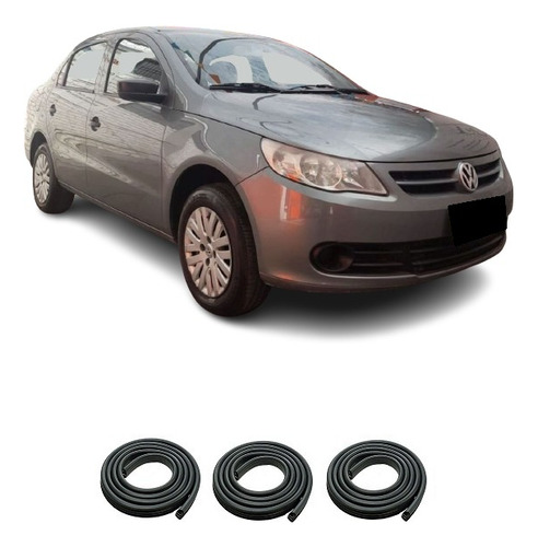 Burletes Para Vw Voyage 2011 Kit 3 Puertas Delanteras + Baul