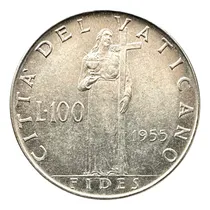 Comprar Vaticano - 100 Liras - Año 1955 - Km #55 - Papa Pio Xii