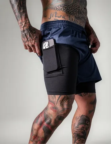 Bermuda Masculina Kaizen Sports 2 Em 1 Para Academia