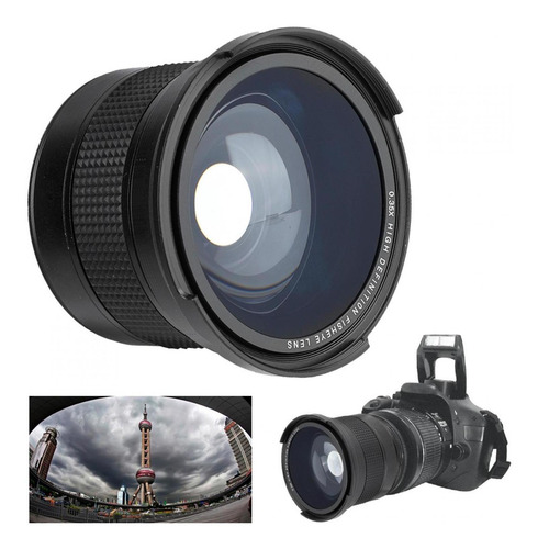 Imagem 8 de 9 de Lente Fisheye De 58mm, 58mm 0.35x Lente Super Grande Angular