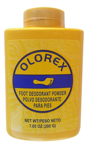 Olorex Pie Desodorante En Polvo, 7,05 onza