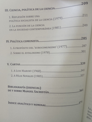 Imagen 3 de 3 de Antología (esencial) De Manuel Sacristán Luzón Novedad 2021