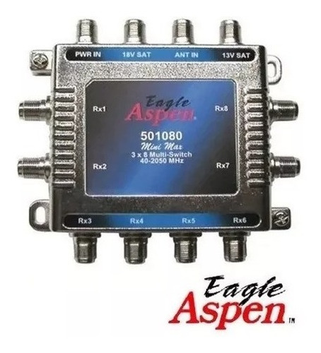 Imagen 3 de 3 de Multiswitch Divisor 3x8 Satelite Directv Fta Tv Amplificador