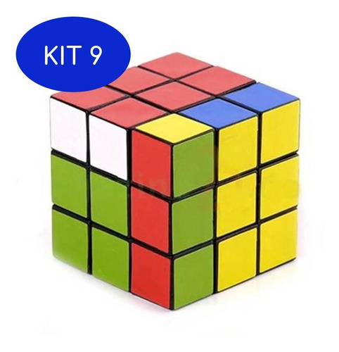 Kit 9 Brinquedo Cubo Mágico 3x3x3 Clássico Três Camadas Nº