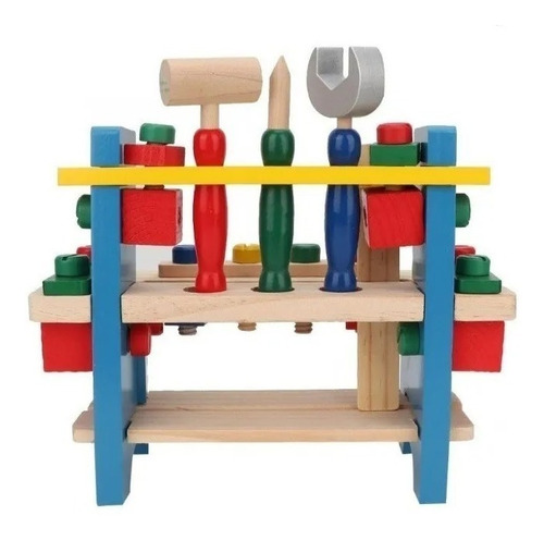 Imagen 2 de 7 de Caja De Herramientas De Madera Juguete Didactico Montessori