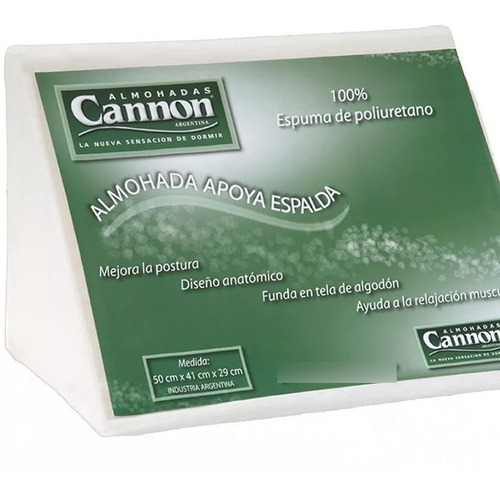 Imagen 2 de 10 de Almohada Triángulo Cannon Funda Algodón 50x41x29 Envios X2 Unidades Combo
