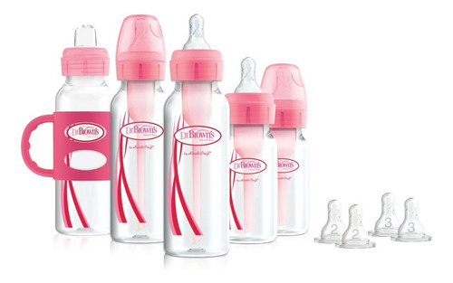 Biberones Dr Brown's Options Recién Nacido Primer Año Rosa First Year