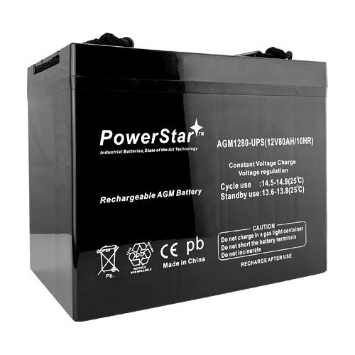 Powerstar  Bateria Repuesto Para Teftec Silla Rueda Sealed