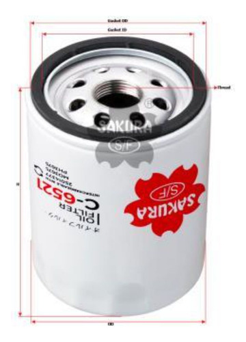 Filtro Aceite Sakura Para Buick Electra 5.7l 1980-1985
