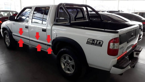 Chevrolet S10 C/doble 1997/2000 Baguetas De Puertas 6 Piezas Walrod306