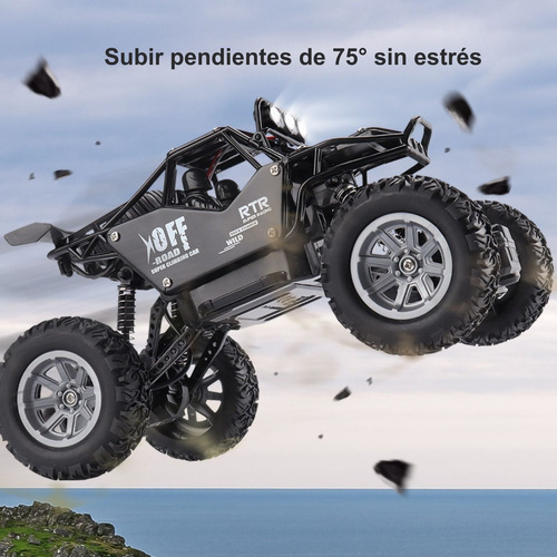 Todo Terreno Rc Control Remoto Recargable Carro Con 3 Luces