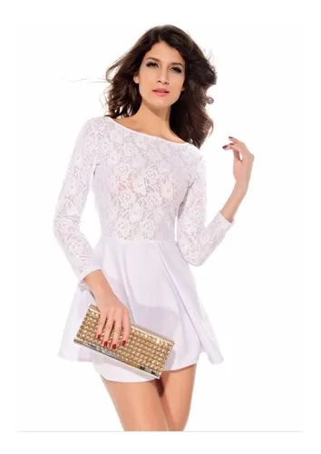 Vestido curto gode de renda cheap
