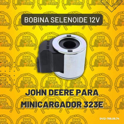 Bobina Selenoide 12v John Deere Para Minicargador 323e