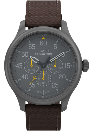Reloj Con Correa Marrón Para Hombre, 43 Mm