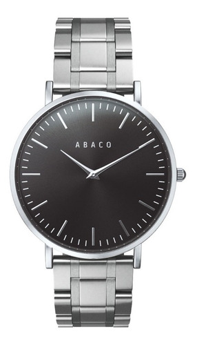 Reloj Hombre Pulsera Acero Cuero Formal Abaco