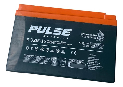 Pack Com 4 Baterias De Ácido Chumbo Gel 12 Volts 15 Ah