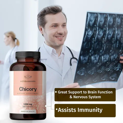 Herbamama Suplemento Orgánico De Raíz De Achicoria Apoya La Digestión, La Salud Intestinal, El Hígado Y La Función De
