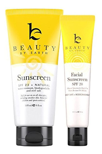 Kit De Proteccion Solar; Crema Facial Con Spf Y Sunblock Bu