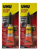 Comprar 2 Pegamentos Uhu Superglue Adhesivo Super Rapido Fuerte 3g 