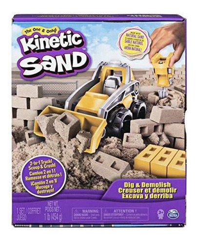 Sand, Dig &demolish Truck Playset Con 1 Libra Para Niño