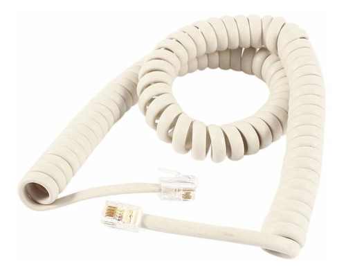 Cable Espiral De Teléfono 4.5 Metros Beige