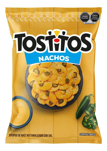 Tostitos Nacho Sal 4 Piezas De 400 Gramos C/u