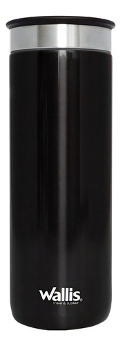 Termo acero inoxidable, 500 ml, negro metálico, F2890379