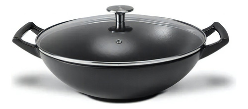 Panela Wok C/tampa 31x9cm 4,4l Sauté 57504/100 Haus Concept Cor Preto